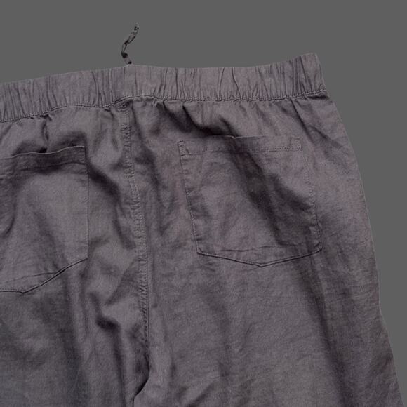 Magaschoni Gray Stretch Waist Casual Linen Blend Pants Size M GUC Mens - Picture 4 of 7